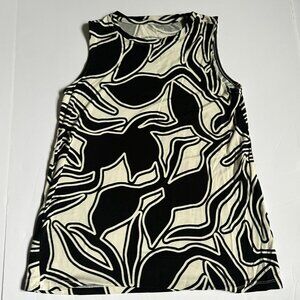 Nine West Soft Spun Black and White Tank Top Size XS Stretch NWOT